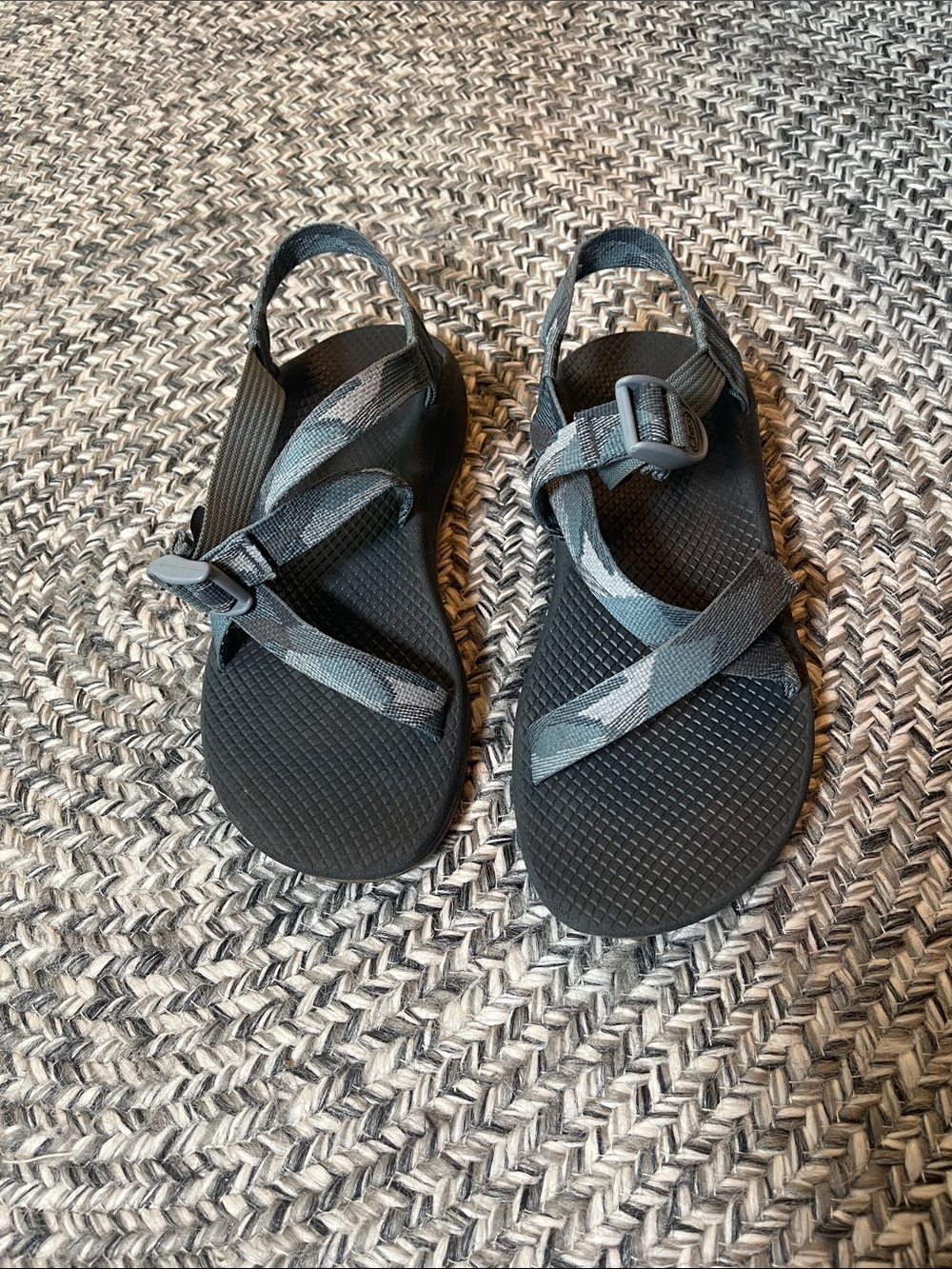 Chaco Women's Black and Gray Adjustable Strap Sandals